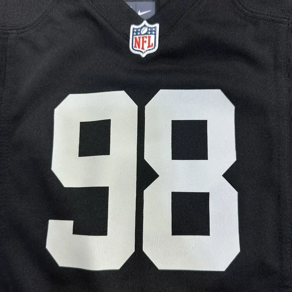 Las Vegas Raiders Maxx Crosby #98 Infant Size 12M Black Jersey On Field